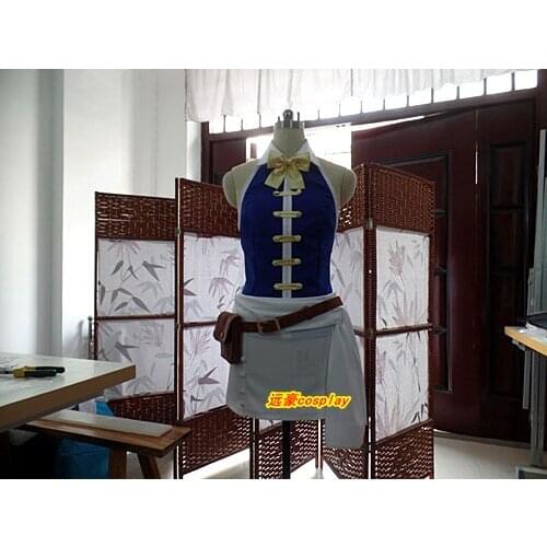 Anime Fairy Tail Cosplay Lucy Heartfilia Cosplay Costume Open Back Skirt Socks Wig Pigtail Blet Bag Carnaval Party Costume