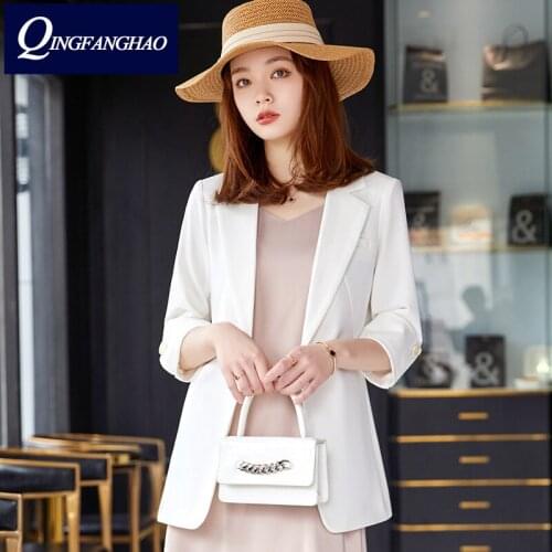Summer Mid-sleeve professional suits High-quality fashionable Blazer Office Work Wear jacket Business coat 6118