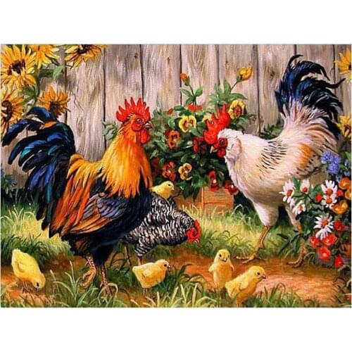 Dpsupr 5D DIY Full Square/Round Diamond painting Animal Cock Cross Stitch Kit embroidery Mosaic Decor handmade Gift