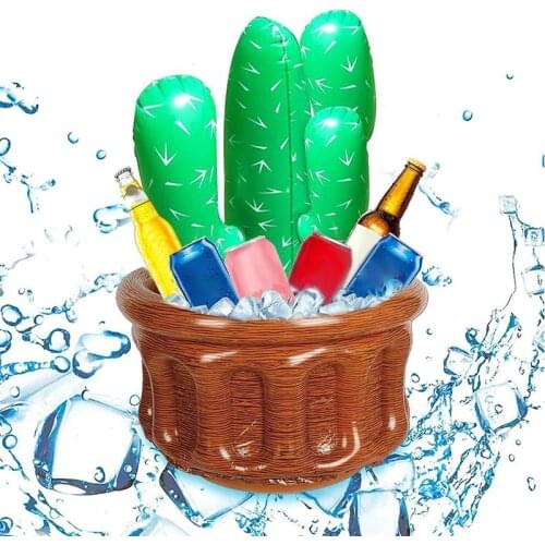 Inflatable Cup Holder Cactus Drink Bottle Cooling Swimming Pool Float Bathing Pool Toy Party Decoration Bar Coasters Supplies