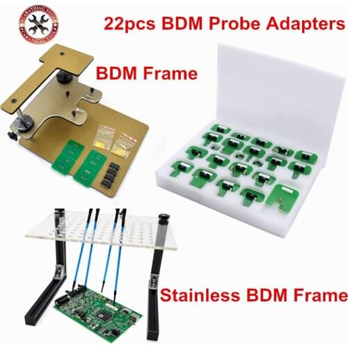 NEW 22pcs BDM Probe Adapters with LED BDM FRAME Full Set For K V2 V5.017 V2.47 Master K-T-A-G V7.020 FGTECH V54 ECU Programmer