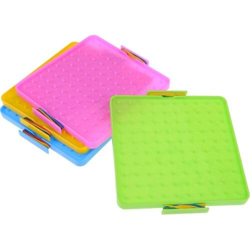 Plastic Nail Plate Primary Mathematics Nailboard Tool Geometry Demo Children Educational Toy Teaching Instrument Puzzle Game Toy