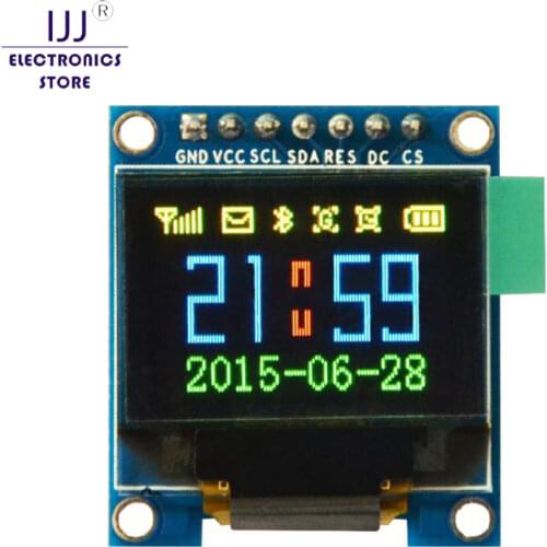 0.95 Inch 7pin Full Color 65K Color SSD1331 SPI OLED Display Module For Arduino Lightweight and Thin 96*64 Resolution Small LCM