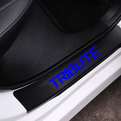 Car Door Sill Car Threshold Pedal Sticker for Mazda Tribute Decoration Carbon Fibre Vinyl Sticker Car Accessories Car-Styling