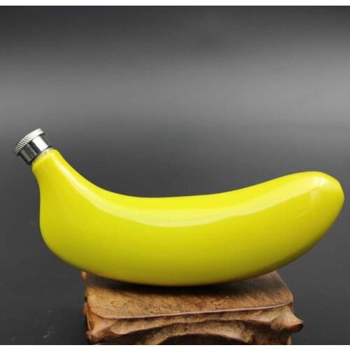 Portable Stainless Steel 150ml(5oz) Capacity, Banana Hip Flask Drinkware, Stainless Steel Hip Flask, Best Gift for Men/ Woman