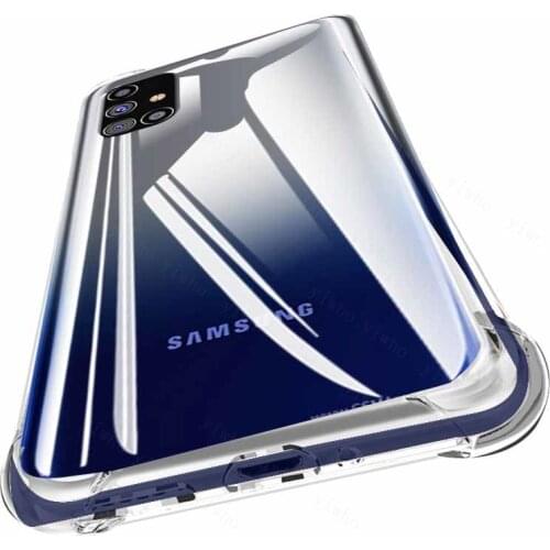 Shockproof Case For Samsung Galaxy m31s m316 Transparent Plain Cover Anti-fall phone cases on for samsung a52 a72 a42 a32 4g 5g