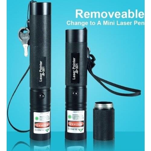 200MW 532nm Adjustable Aluminium Alloy Focus Laser Flashlight Sight Laser Pen High Power Green Dot Light Pointer With Battey