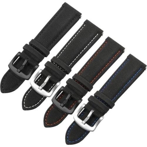 Nylon Watchband Replacement Omega Mido Seiko Mens And Womens Canvas Strap 20mm 21mm 22mm 23mm 24mm