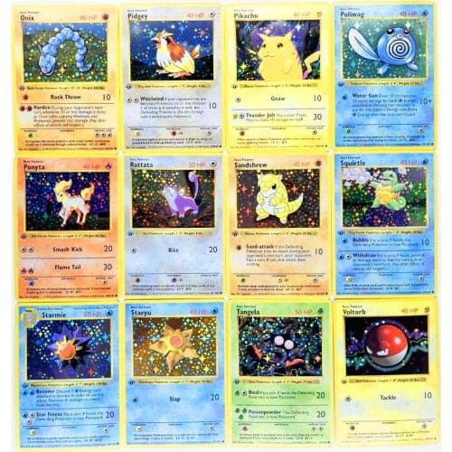 Pokemon 102pcs/set Charizard Pikachu France 8.8*6.3cm Reproduction Card Game Collection Anime Cards Toys for Children Gift