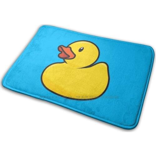 Rubber Duck Mat Rug Carpet Anti-Slip Bedroom Entrance Door Mat Duck Cute Row Yellow Blue Baby Bath Toy Ducky Time Bath Time Kid