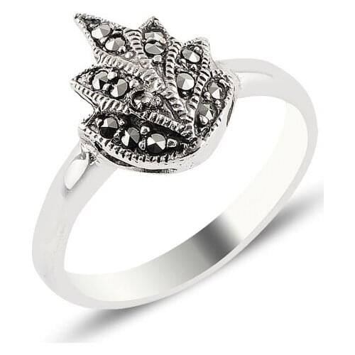 Silver 925 Sterling Marcasite Ring