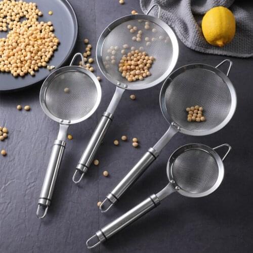 Mesh Strainer Premium Stainless Steel Fine Mesh Food Strainer Kitchen Colander with Good Grip Handle