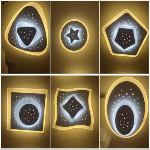 Led ultra thin wall lamp modern simple corridor balcony ceiling bedroom bedside wall lamp