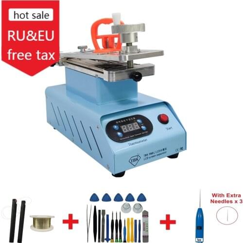 LY TBK 988C Built-in double Vacuum Pumps Flat Edge LCD Touch Screen rotary Separator Machine Max 7 inches with glue clean remove
