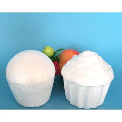 6pcs,Simulation Cupcake Solid Styrofoam Decoration,DIY Wedding Birthday Party home Ornament,display and painting props favor