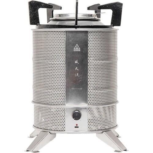 Outdoor Wood Stoves Picnic Wood Burning Stoves Firewood Furnace Charcoal Cooker BBQ USB Electronic Blower Stoves