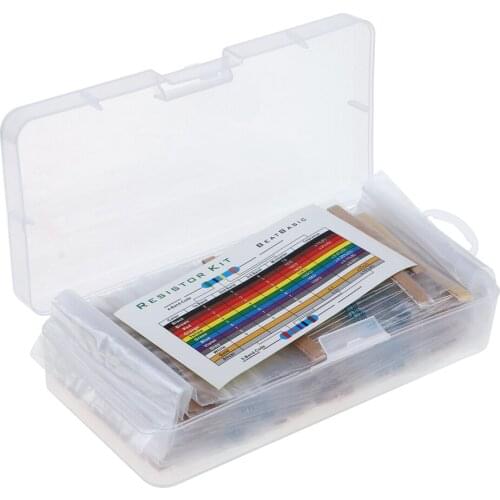 1/4w Resistors Pack 38 values x 30pcs = 1140pcs 0-1M Ohm Metal Film Full Range Resistors Assortment Kits