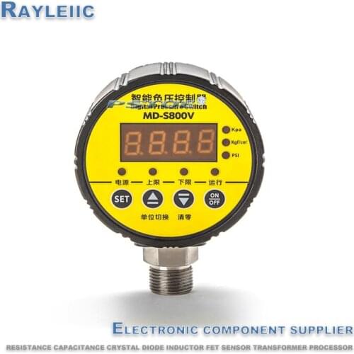 1PCS!!! NEW Original MD-S800V Intelligent Digital Vacuum Gauge -0.1~0MPa(-100~0KPa) Negative Pressure Controller 100% In Stock