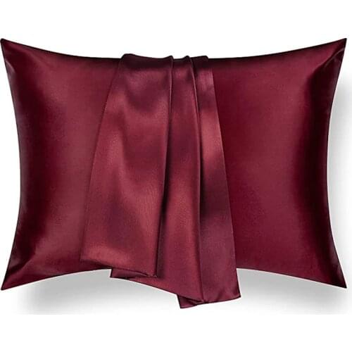 2 Packs 100% Silk Satin Pillowcase Envelope Design Imitate Silk Satin Queen King Size For Hotel Home Soft Healthy Cushion Cover