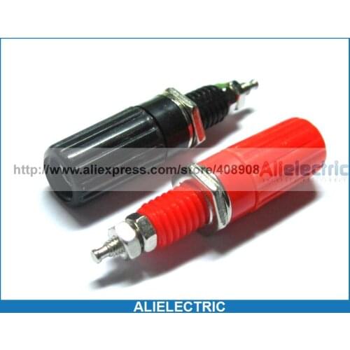 50 Pcs/lot Binding Post for 4mm Banana Plug Connector Red Black Color