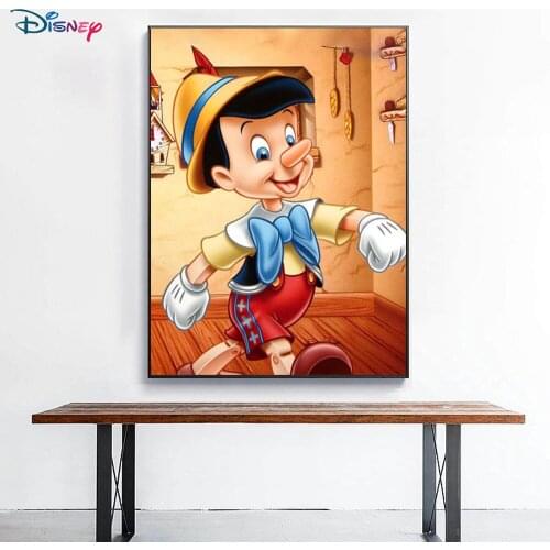 5D DIY Disney Diamond Painting Pinocchio Inlaid Diamond Art Cross Stitch Cartoon Home Decoration Painting Mosaic Gift