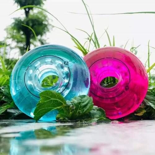 CF 83A Professional Inline Slalom Wheel with Red / Blue Half-transparent Thicker Meat FSK Show Skating Rodas for SEBA HV HL HIGH