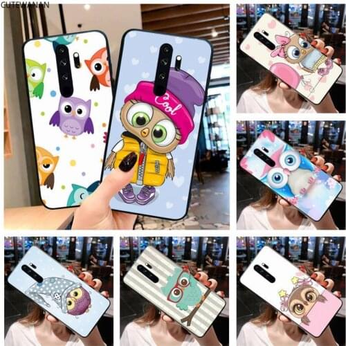 CUTEWANAN Cute Owl Customer Phone Case for Redmi Note 9 8 8T 8A 7 6 6A Go Pro Max Redmi 9 K20 4X