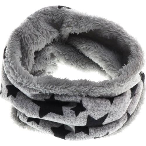 New Arrival Children Autumn Winter Warm Scarf Stars Printed Baby Scarf Boys And Girls Cotton Kids Dot Loop Scarves