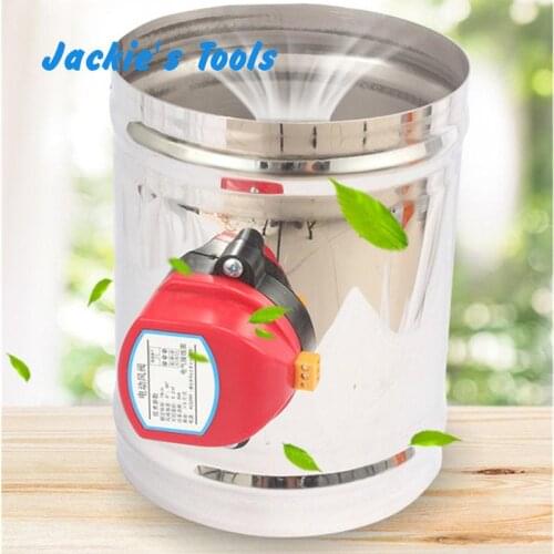 AC Stainless Steel Electric Air Solenoid Valve Air Duct Motorized Damper Valve for Ventilation Pipe Valve