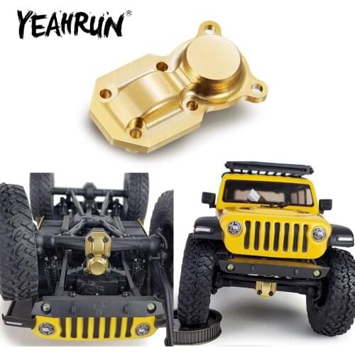YEAHRUN Brass Portal Drive Axle Housing Diff Cover Counterweight for Axial SCX24 90081 1/24 RC Car Model Upgrade Parts