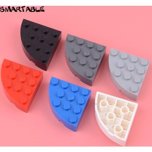 Smartable Brick 4x4 Corner Round Building Block MOC Parts Toys For Kid Creative Compatible Major Brands 2577 10pcs/lot