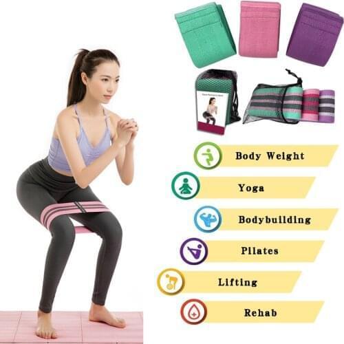 Unisex Booty Band Resistance Yoga Stretch Assist Rubber Bands Crossfit Exercise Training Workout Equipment Sport Accessories
