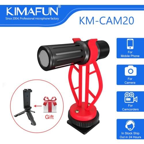 KIMAFUN Mini DSLR Cameras Camcorders Microphone External Video Mic for iPhone Andorid Tablet Canon/Nikon/Sony Vlogging Interview