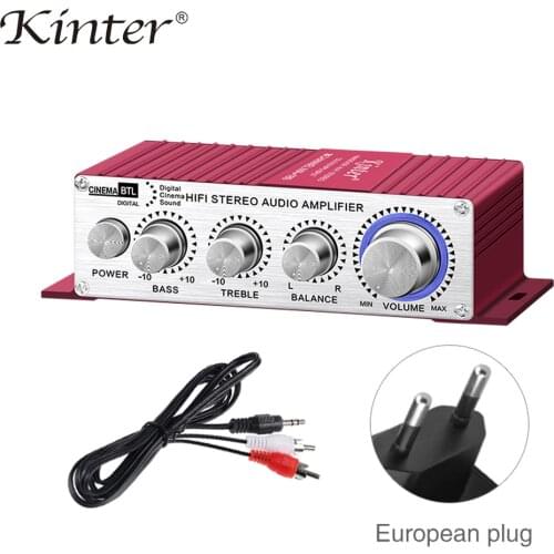 Kinter Mini Power Amplifier Subwoofer Amplificador Class AB 2 Channel Stereo Audio Sound Amp For Car HiFi Speaker Home Theater