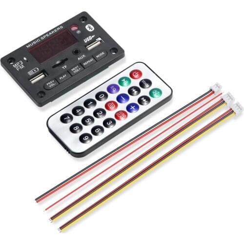 5V 12V Bluetooth 5.0 Decoding Board Module Wireless Car USB mp3 Player Bluetooth TF Card Slot/FM/Remote For Car Music Speaker