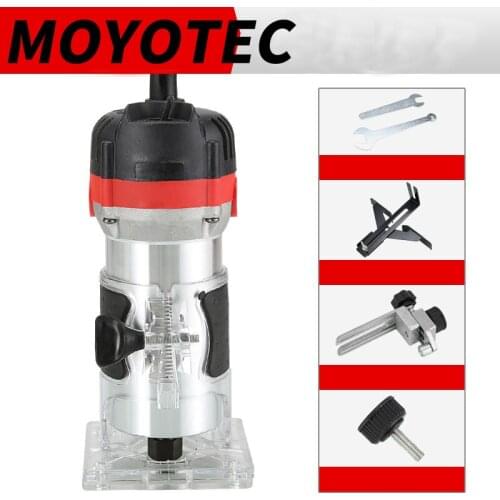MOYOTEC EU UK US Plug 800W Woodworking Electric Trimmer Wood Milling Engraving Slotting Trimming Machine Carving Machine