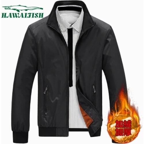 Hawaifish brand mens jacket autumnwinter business casual jacket high quality plus velvet super warm fashion chaqueta hombre
