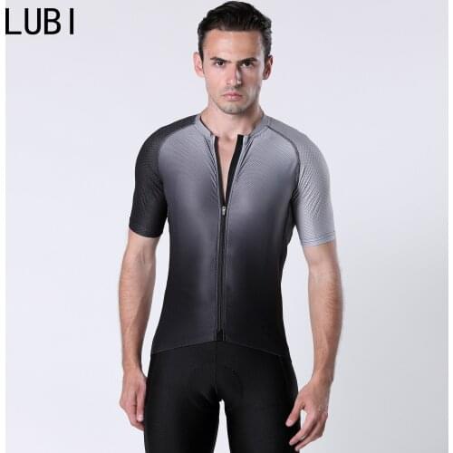 LUBI 100% Polyester Pro Men Cycling Jerseys Summer Bike Shirts Short Sleeve Sportswear MTB Bicycle Clothes Clothing Ropa Maillot