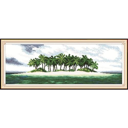 Coastal scenery cross stitch kit lanscape 18ct 14ct 11ct count printed canvas stitching embroidery DIY handmade needlework
