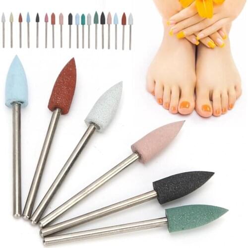 6pcs Nail Drill Bits Grinding Head Dead Skin Removal Sanding Polishing Head Set For Manicure Pedicure Mill Cutter Nail Files