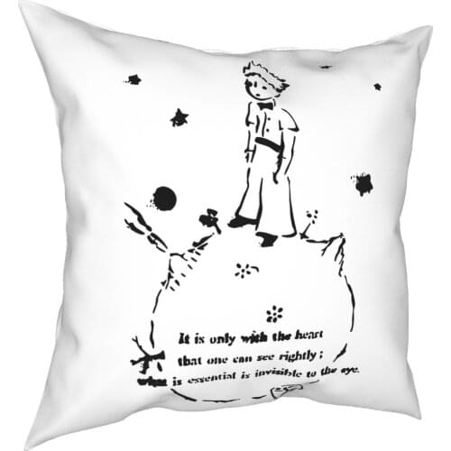 The Little Prince Pillowcase Home Decorative White Cushions Throw Pillow for Living Room Polyester Double-sided Printing Unique