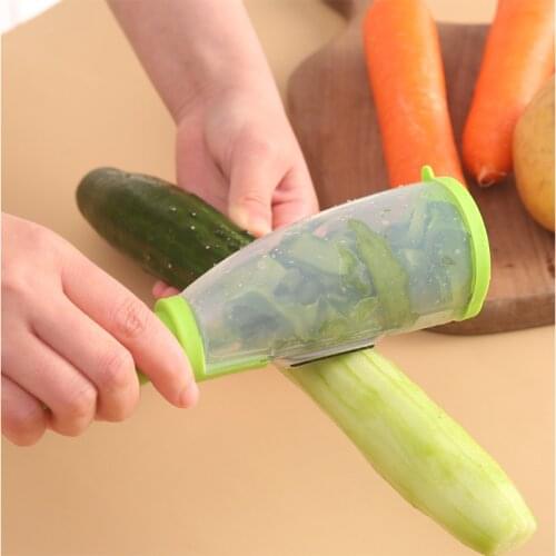 Multifunctional Peeler Storage Type Peeling Knife with Storage Tube Peeler Peeling Fruit Supplies Household Peeling Knife