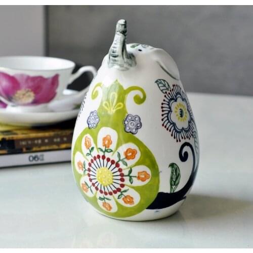 Painted Ceramic Piggy elephant storage jar creative fashion gift birthday Valentine Gift piggy shipping