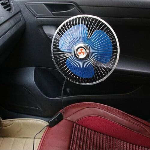 Portable Cooling Mini Fan 2V 24V Air Fan Cigarette Lighter Charging Desktop Clip Fan High Quality Car Oscillating Fans Cooler