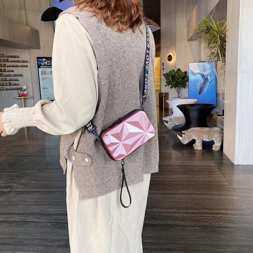 Casual Suitcase Shape Shoulder Bag Lady Wide Strap Messenger Handbag Money Purse Youth Ladies Simple Versatile Bag