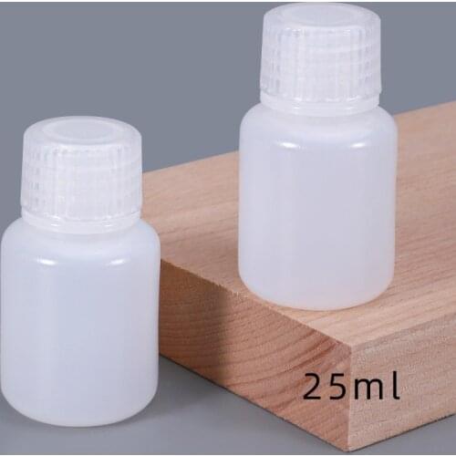Empty Mini 25ML Round Plastic Bottles HDPE Material Food Grade Storage Container High Quality Sample Bottles 10PCS