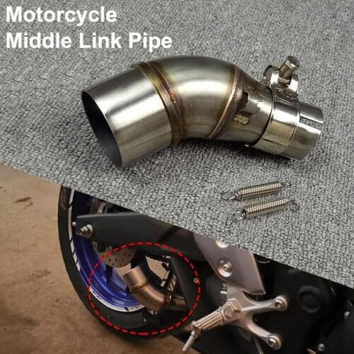 R3 Dirt Bike Racing Motorcycle Modified Scooter Muffler Motorcycle Middle Exhaust Escape Moto Pipe For YAMAHA YZF R25 R3 R30 R25