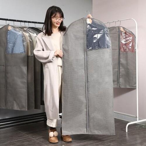 Non-woven Clothing Dust Covers Suit Bag Clothes Protector Case Home Storage Bag Pouch Case Organizer Wardrobe Hanging Clothing