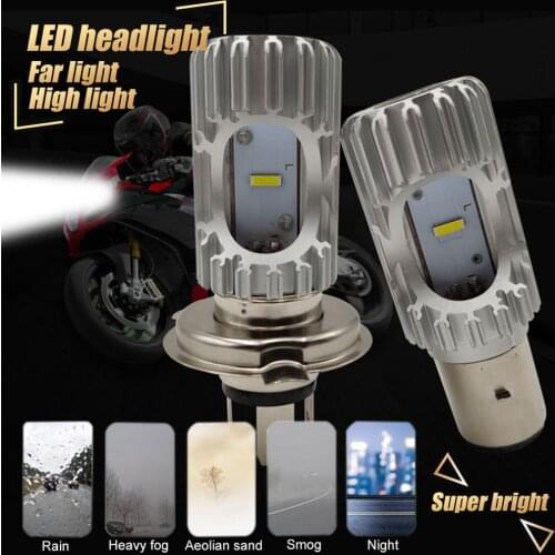 1Pc 6500K 20W Ampoule H4 LED Motorcycle Headlight HS1 BA20d Led Moto Fog Light 12V Super Brightness 2500LM Leds Moto Accessories