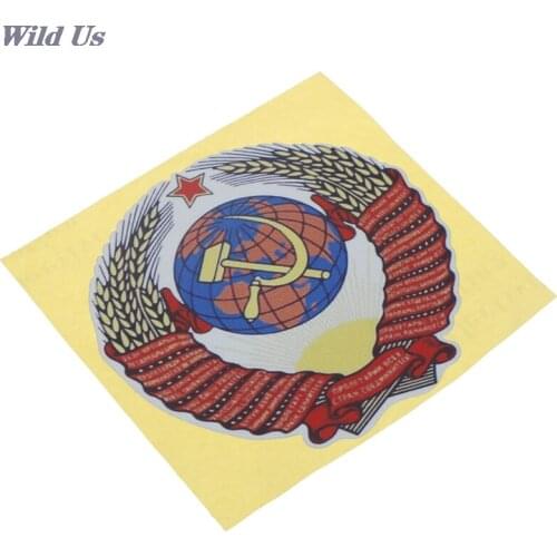 12CM*12CM 1Pc Russia Ussr Flag Car Sticker Country Decal Car Styling